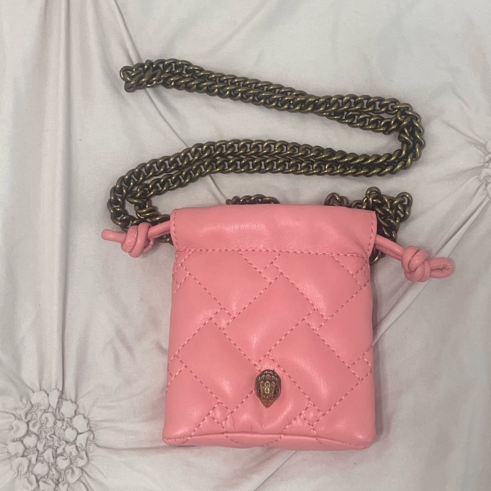 Kurt Geiger Pink Quilted Mini Chain Crossbody - Picture 2 of 10